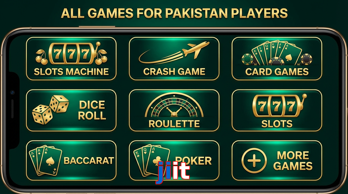 Main screen of Jiit games page for PK players